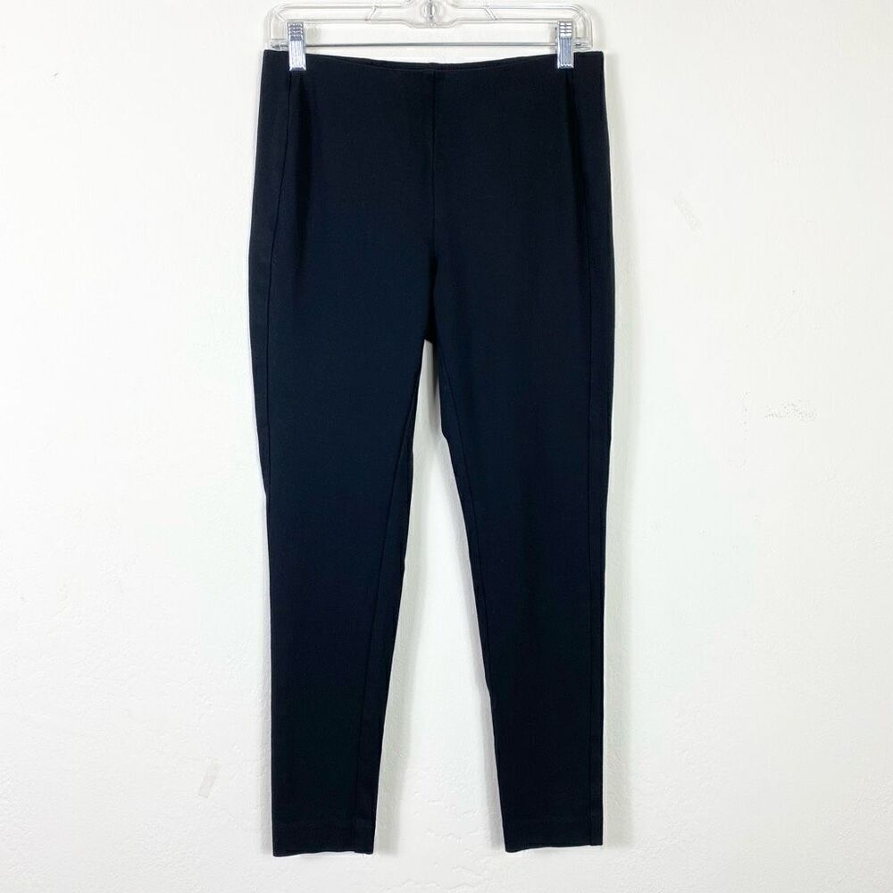 J. Jill Ponte Leggings Black Slim Leg Trouser Dress Pants Size M